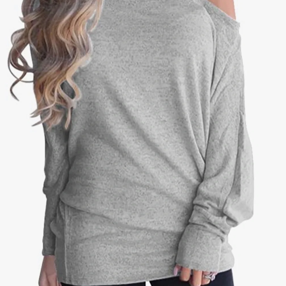 NWT Women's Off Shoulder Oversized Pullover Sweater Knit Loose Tunic Tops